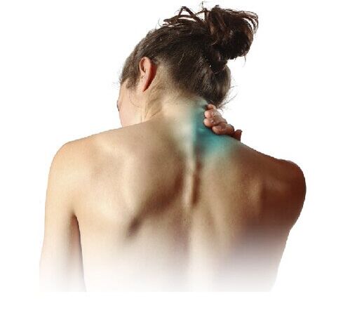 Bolesť je hlavným príznakom cervikálnej osteochondrózy. 